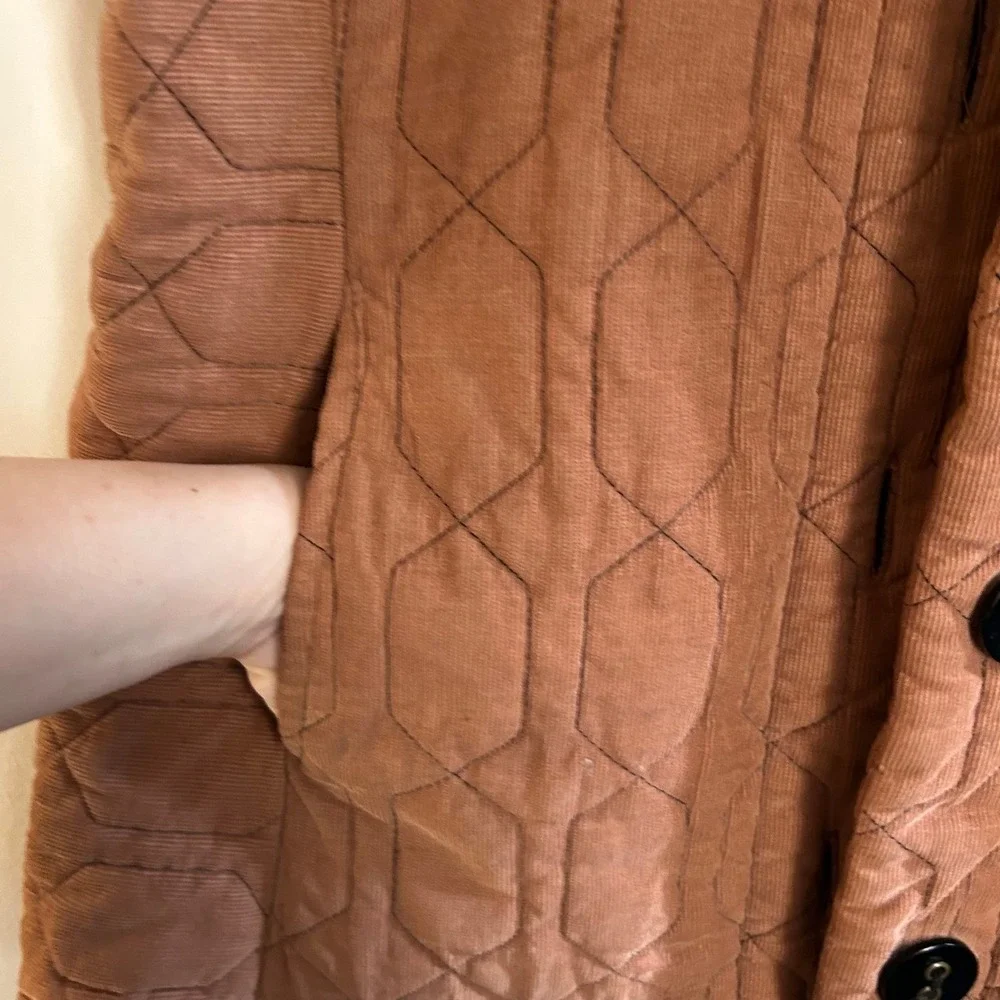 Habitat Quilted Corduroy Button Front Vest Brown‎ Small
